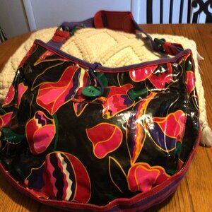 Vintage Vinyl Coated Canvas Bag Multi Color